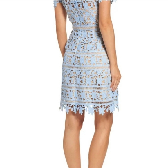 Eliza J overlay sheath lace dress size 10 nwt - Picture 2 of 16